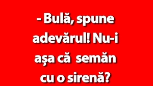 BANC | "Bulă, spune adevărul! Nu semăn cu o sirenă?"