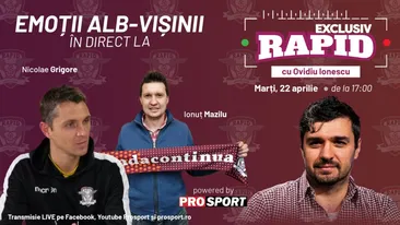 EXCLUSIV RAPID cu Ionuț Mazilu, Nicolae Grigore și Marius Măldărășanu, de la ora 17:00, în direct pe YouTube - ProSport