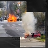 Alertă în București! Un autoturism a luat foc pe Calea Vitan, lângă Casa de Pensii