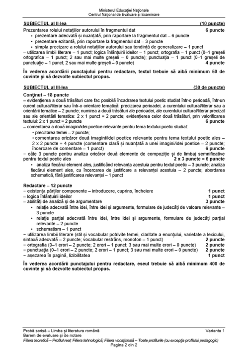 BAC 2018 sesiunea de toamnă. Rezolvarea subiectelor limba română, de la EDU.RO
