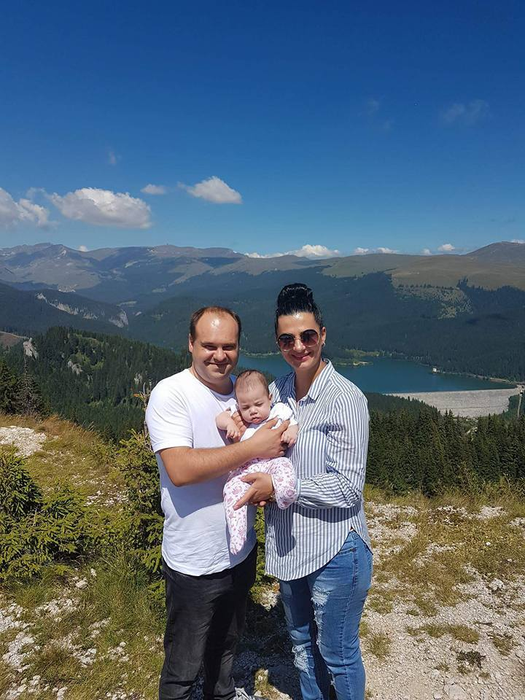 Făniţa Modoran, alături de soţul ei şi de fetiţa lor