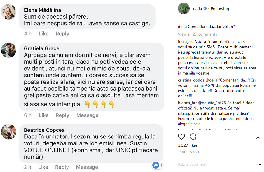 SCANDAL la X FACTOR, după eliminarea Teodorei! ce reproşuri aduce Delia şi pe cine învinuieşte de plecarea preferatei sale