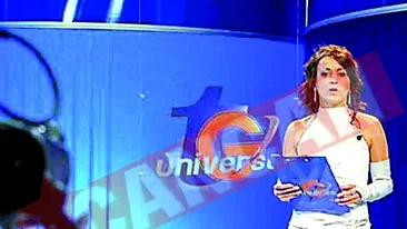 A prezentat stirile imbracata in mireasa