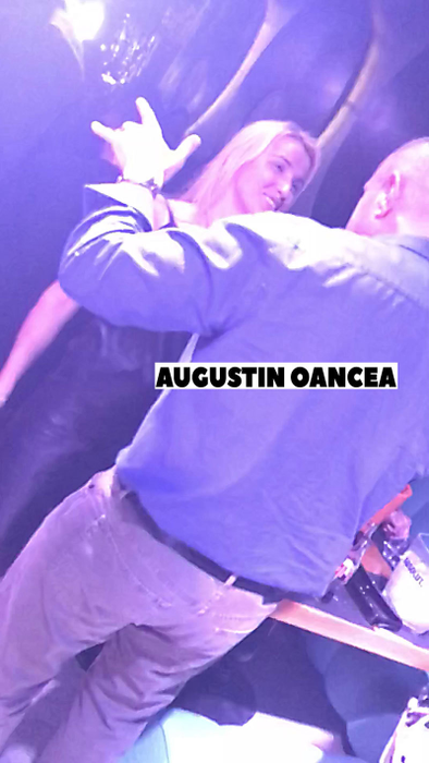 Augustin Oancea a făcut show în club alături de soţie
