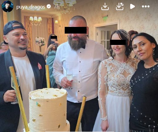 Puya, cea mai bizară ținută de naș de cununie! Sacou, șapca în cap și…