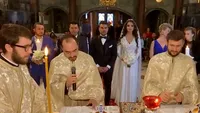 Imagini NEDIFUZATE de la cununia religioasă a Sandrei cu Adi Mutu! Soţia Briliantului, faţă în faţă cu întrebarea: L-ai călcat în biserică?