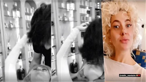 Lidia Buble, sărutată cu patos de un bărbat sexy într-un salon de înfrumusețare: “E cel mai frumos bărbat din lume” | VIDEO