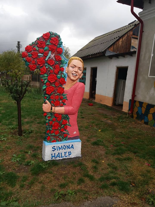 Simona Halep, cea mai recentă sculptură a artistului