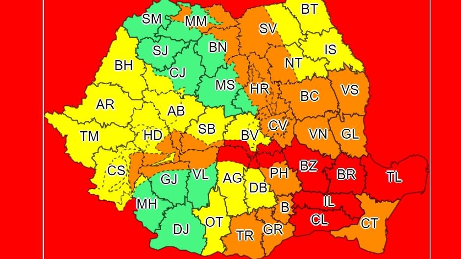 ANM a emis o avertizare meteo! Ploi torențiale și descărcări electrice