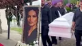 Imagini sfâșietoare de la înmormântarea Ancăi Molnar. Make-up artista a fost condusă pe ultimul drum într-o mare de lacrimi și flori