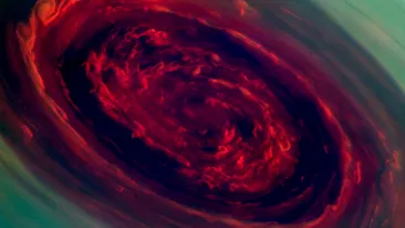 Imagini incredibile cu centrul unui uragan de pe planeta Saturn!