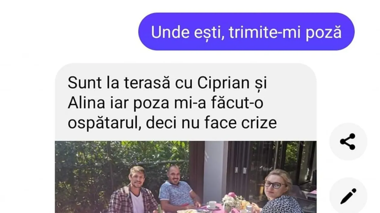 BANC | „Unde ești, trimite-mi poză”