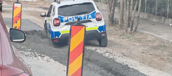 Poliția Brașov are o mașină „beton”, la propriu! Imagini virale