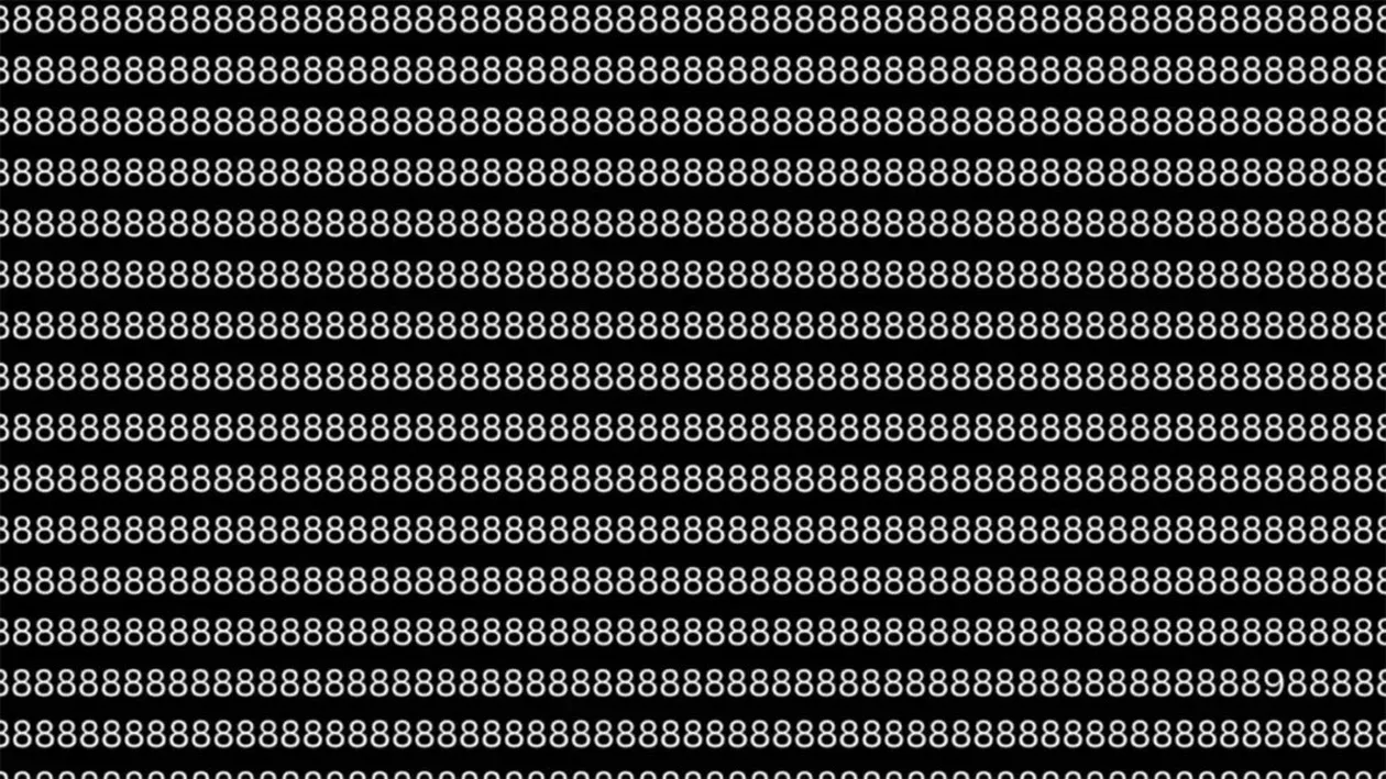 Test de logică | Găsiți singura cifră din această imagine care nu este 8