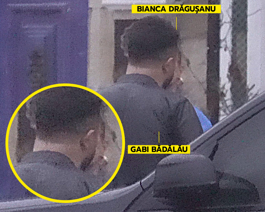 Bianca Drăgușanu și Gabi Bădălău s-au sărutat la ieșirea din restaurant / (Sursa: CANCAN.RO)