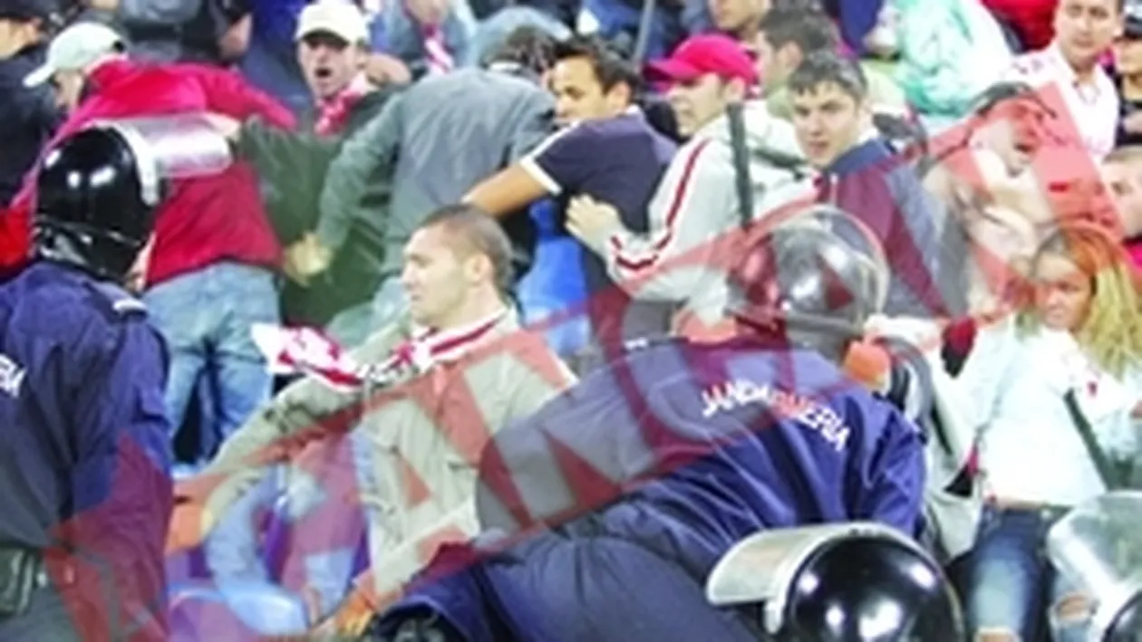 Jandarmeria si Justitia alunga oamenii din stadioane