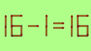 Test IQ exclusiv pentru genii | Corectați 16 - 1 = 16, mutând un singur chibrit