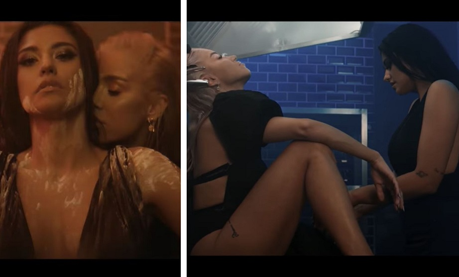 Antonia și Alina Ceușan, filmate în ipostaze ca-n filmele pentru adulți în cel mai nou clip al cântăreței! S-au atins pasional în zone intime și au flirtat una cu cealaltă | VIDEO