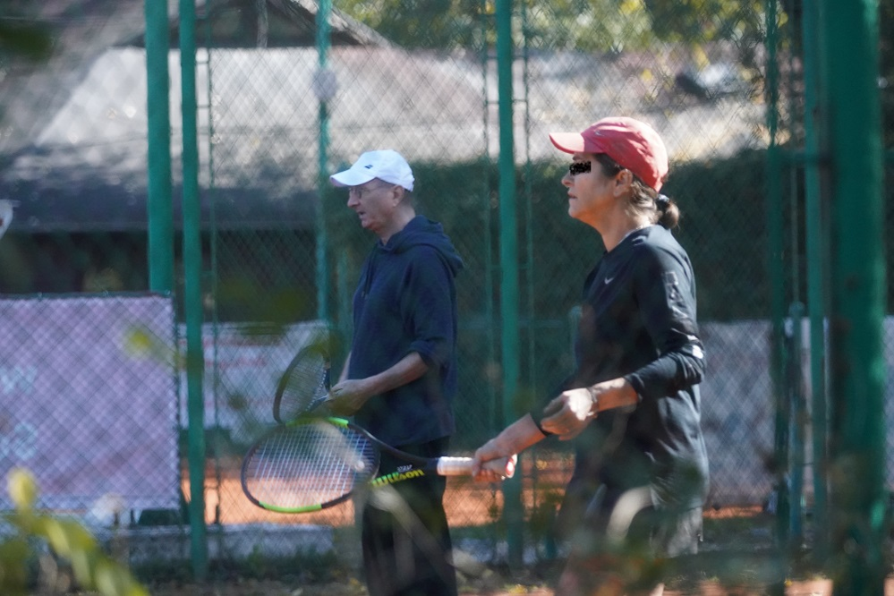 Horațiu Mălăele, la o partidă de tenis cu amicii