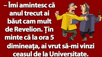 BANCUL ZILEI | De ce să nu exagerezi cu băutura în noaptea de Revelion