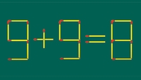 Test IQ cu chibrituri | Mutând un singur băț, transformați 9+9=8 într-o egalitate corectă