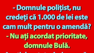 BANC | Bulă, polițistul și amenda corespunzătoare