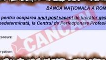 BNR cauta cofetar prin mica publicitate