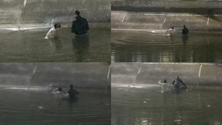 Doi oameni fără adăpost au fost salvați în ultima clipă din râul Dâmbovița, după ce au intrat în apă pentru a strânge PET-uri