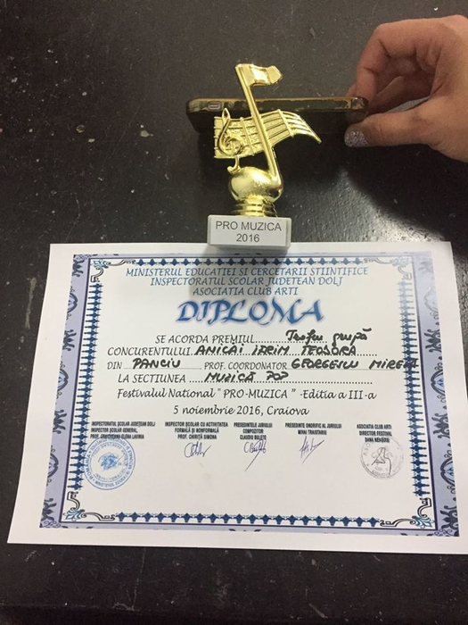 Talentul şi eforturile Mirunei au fost mereu răsplătite