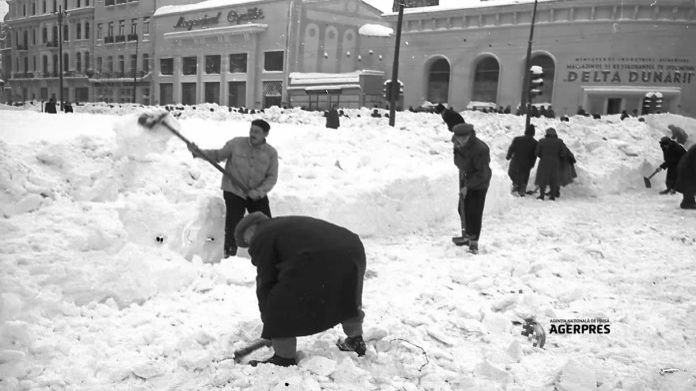 Cel mai mare viscol din istoria României. Zăpada a avut câţiva metri în Capitală