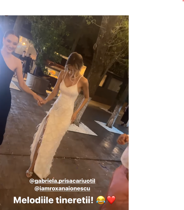 Cum s-a îmbrăcat Ramona Olaru la nunta lui Dani Oțil cu Gabriela Prisăcariu? Mulți au confundat-o cu mireasa