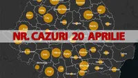 Bilanț coronavirus, 20 aprilie. Vești bune! A scăzut numărul persoanelor confirmate pozitiv