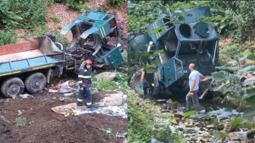 Cine sunt cei doi muncitori care și-au pierdut viața în accidentul din Gorj. Mașina în care se aflau s-a răsturnat într-o râpă
