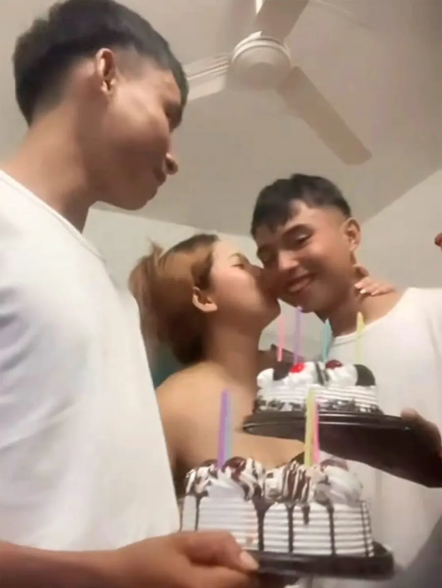 Nong Fah alături de gemeni