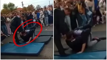 Adevărul despre filmarea viralizată în România, în care un polițist lovește un licean. Cine era, de fapt, tânărul