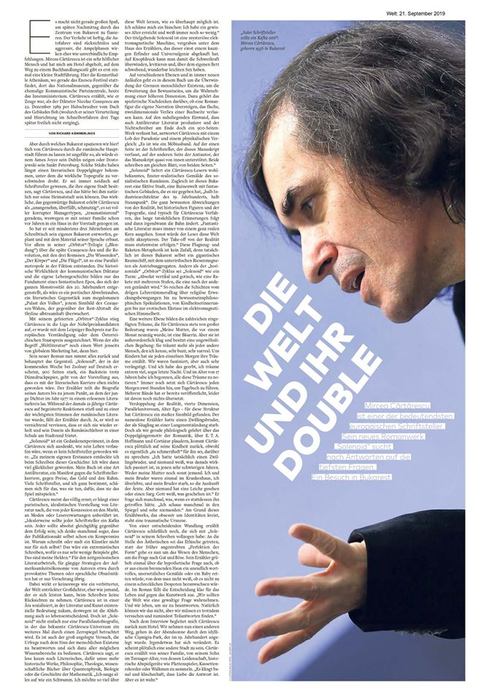 Mircea Cărtărescu, în ”Die Welt”