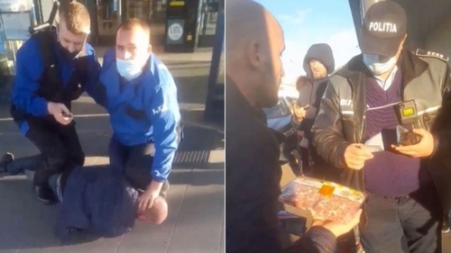 Un bărbat s-a plâns într-un magazin că a fost înșelat, iar agenții de pază l-au călcat pe gât