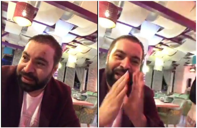 Prima apariţie a lui Florin Salam după ce s-a retras din muzică. Cu cine a fost surprins la o terasă