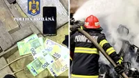 Jaf ca-n filme în Bragadiru! Un afacerist a rămas fără sute de mii de euro, la scurt timp după ce soția și socrul au incendiat casa