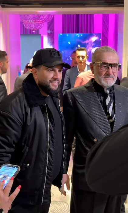 Tzancă Uraganu și Gigi Becali au făcut skandenberg în public, în cel mai scurt meci pe care l-ai văzut/ sursă foto: TikTok