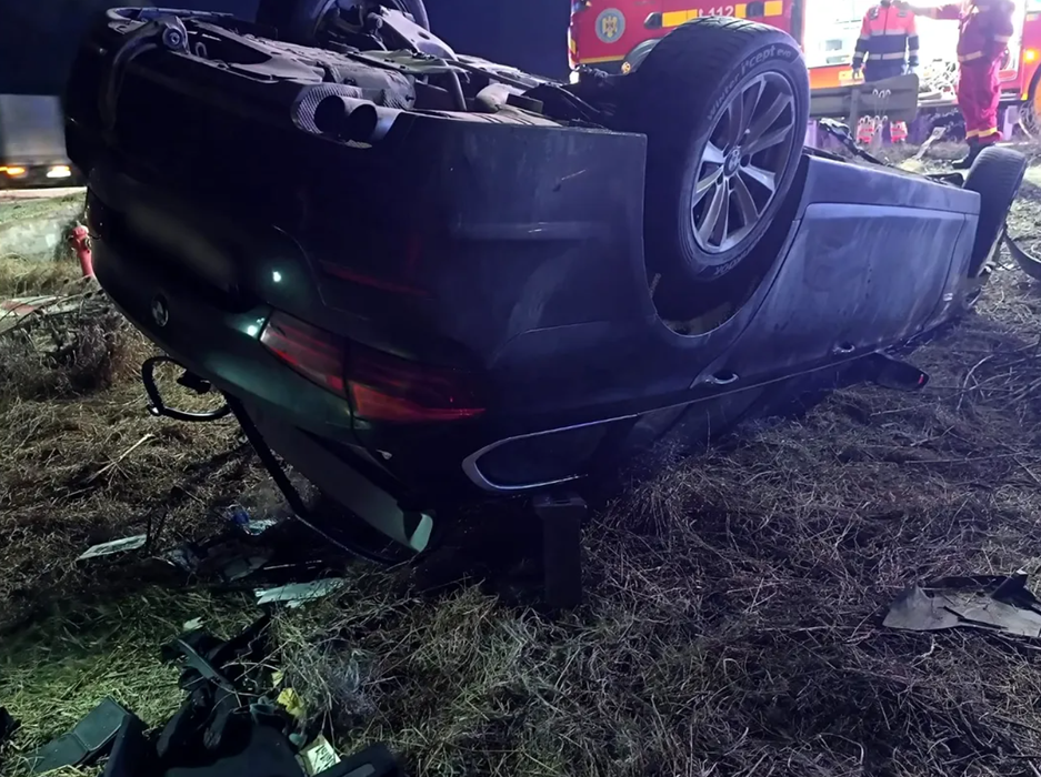Imagini de la accidentul în care a murit Andrei Perneș/ Sursa foto: IPJ Cluj