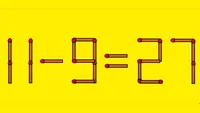 Test IQ exclusiv pentru genii | Mutați un singur chibrit, pentru a corecta 11 - 9 = 27