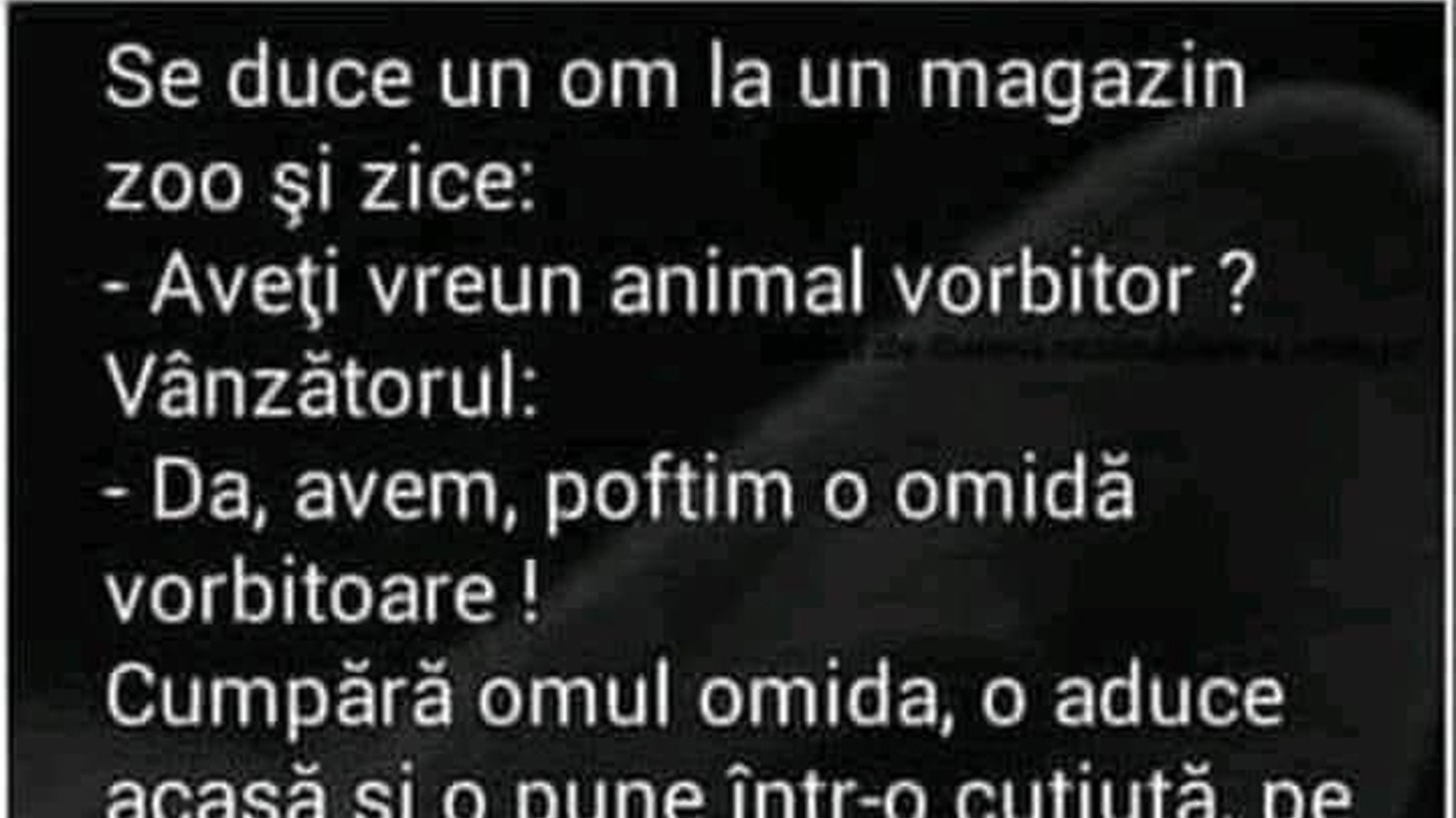 BANCUL ZILEI | Un bărbat cumpără o omidă vorbitoare