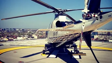 Primul elicopter care a aterizat pe Sky Tower a venit de la Bacau! Afla ce milionar a parcat pe cea mai inalta cladire din tara!
