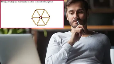Dacă ştii să faci acest test cu beţe de chibrit, ai IQ-ul peste medie! Ai voie să muţi de 3 ori