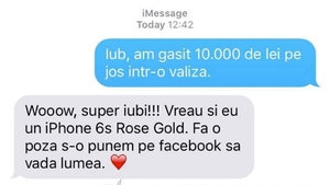BANCUL ZILEI | "Iub, am găsit 10.000 de lei pe jos, într-o valiză!"