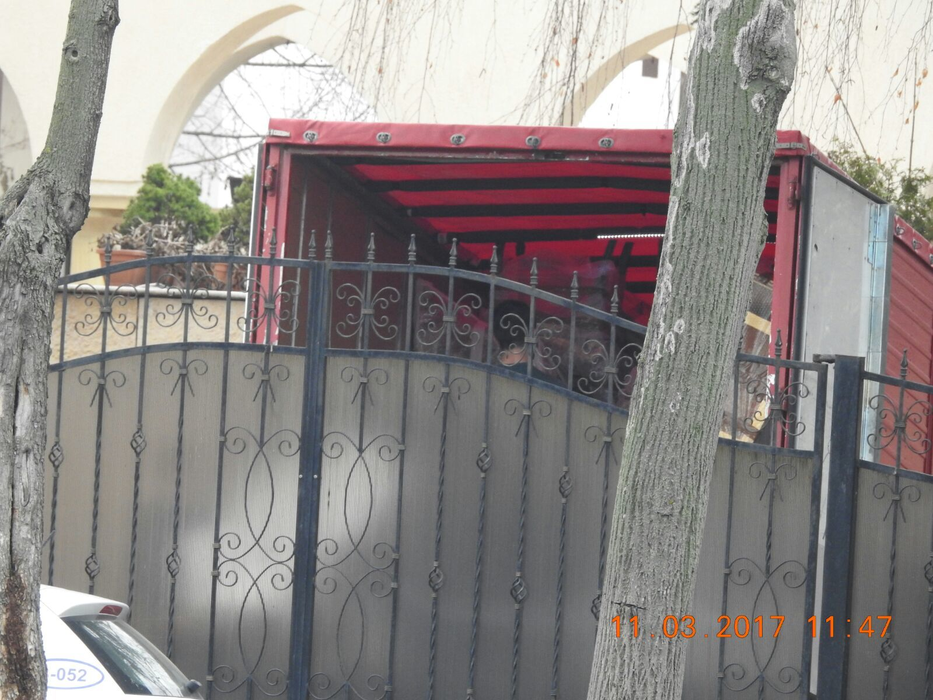 Oamenii apucaseră deja să încarce camionul la venirea poliţiştilor