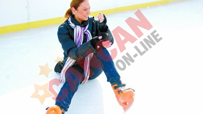 Roxana Ionescu arde caloriile pe patine