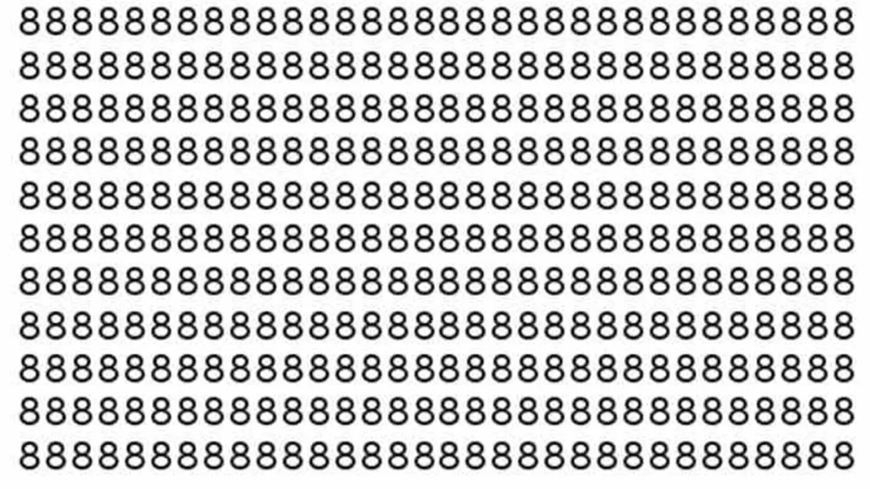 Iluzie optică virală | Ești un geniu dacă găsești cifra 6 în maximum 12 secunde