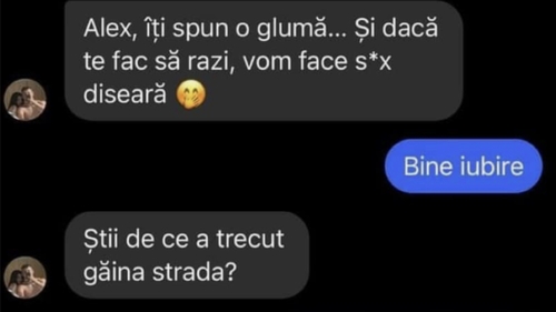 Bancul începutului de săptămână | "Alex, îţi spun o glumă"